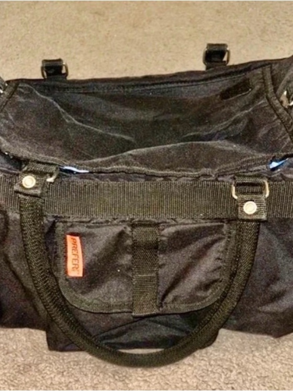 Pet Black Travel Carrier Tote with Secure Handles